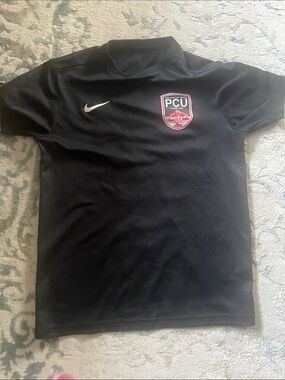 Nike Black Kids Short-Sleeve Soccer Jersey with PCU Crest